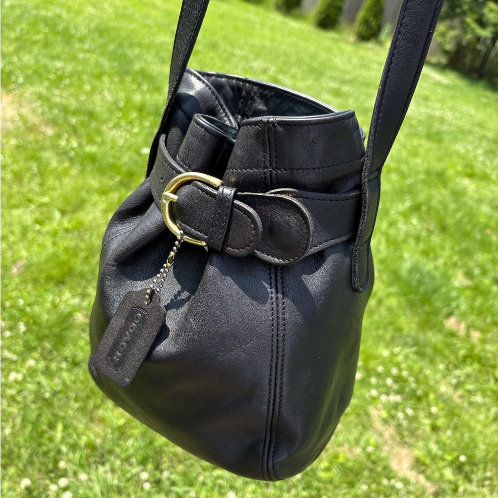 Coach 4156 Vintage Belted Pouch - Black Leather